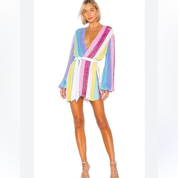 Retrofete Gabrielle Robe Dress in Unicorn Revolve Large - Picture 1 of 15